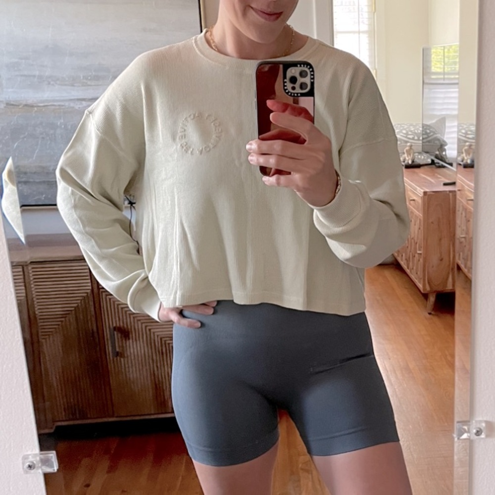 Set Active Oatmilk Thermal Cropped Long Sleeve Tee